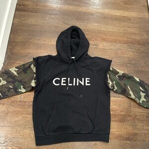 AUTHENTIC CELINE CAMO HOODIE WITH ATTACHED VEST - price is negotiable